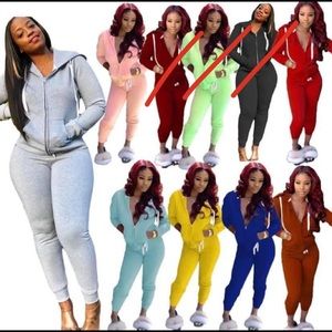 Two piece sweat suits